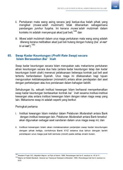 85. Swap Kadar Keuntungan (Profit Rate Swap) secara Islam 