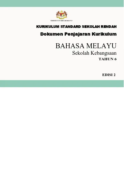 BAHASA MELAYU Sekolah Kebangsaan