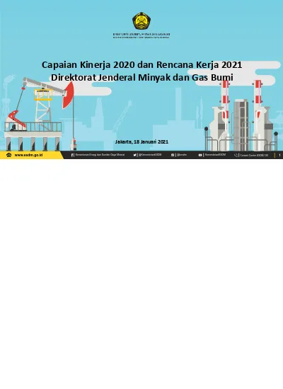 Capaian Kinerja 2020 Dan Rencana Kerja 2021 Direktorat Jenderal Minyak ...