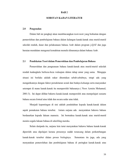 Kertas Kerja Minggu Bahasa Arab