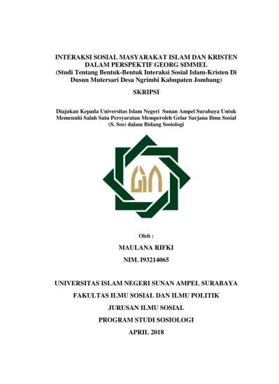 Top Pdf Interaksi Sosial Masyarakat Islam Makalah 123dok Com