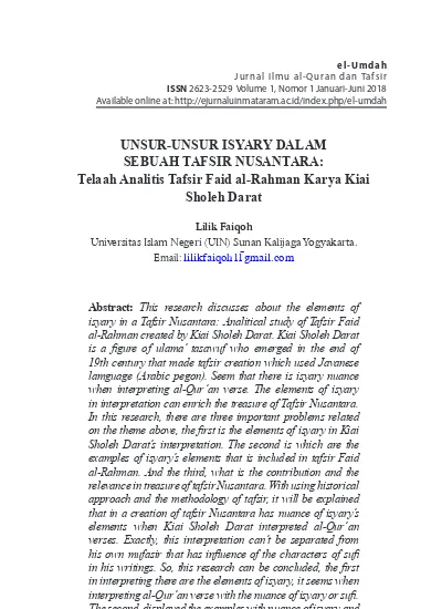 Top Pdf Corak Fikih Dan Tasawuf Dalam Tafsir Faid Al Rahman 123dok Com