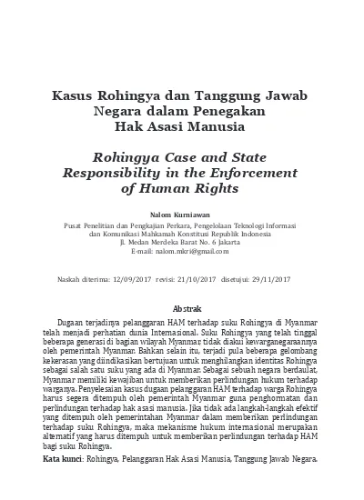 Top Pdf Kasus Rohingya Dan Tanggung Jawab Negara Dalam Penegakan Hak Asasi Manusia 123dok Com