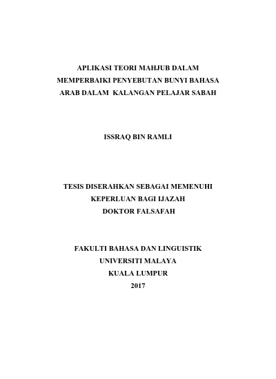 Top Pdf Kesilapan Pembentukan Kata Terbitan Bahasa Arab Dalam Kalangan Pelajar Dan Penyelesaiannya 123dok Com