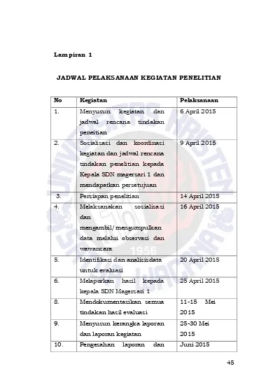 Jadwal Pelaksanaan Kegiatan Penelitian 9686