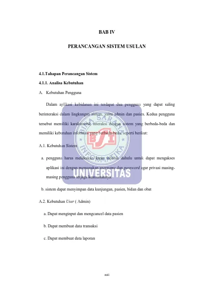 BAB IV PERANCANGAN SISTEM USULAN