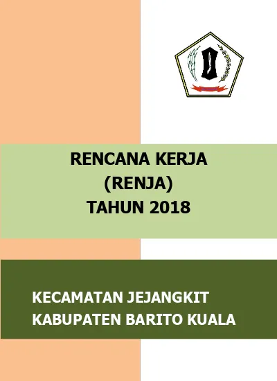 RENCANA KERJA (RENJA) TAHUN 2018