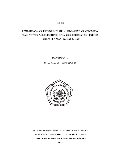 B. Pasca Panen - Pemberdayaan Petani Padi Melalui Gabungan Kelompok Tani