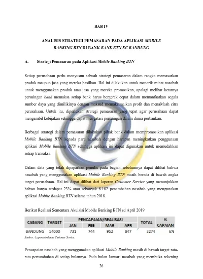 Bab Iv Analisis Strategi Pemasaran Pada Aplikasi Mobile Banking Btn Di Bank Bank Btn Kc Bandung