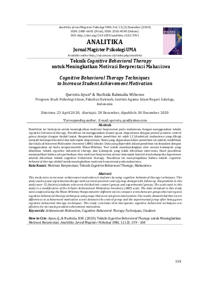 Pengaruh Konseling Kelompok Pendekatan Cognitive Behavioral Therapy Terhadap Kecemasan Sosial Pada Siswa Smp Negeri 5 Stabat T A 2015 2016