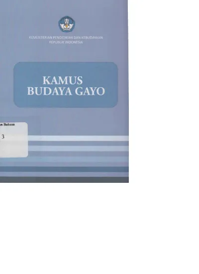 Kamus Budaya Gayo