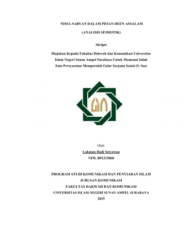 Top Pdf Nissa Sabyan Dalam Pesan Deen Assalam Analisis Semiotik 123dok Com