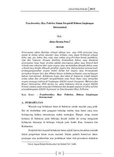 Top Pdf Transboundary Haze Pollution Dalam Perspektif Hukum Lingkungan Internasional 123dok Com