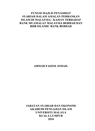 PRESTASI BANK MUAMALAT MALAYSIA BERHAD