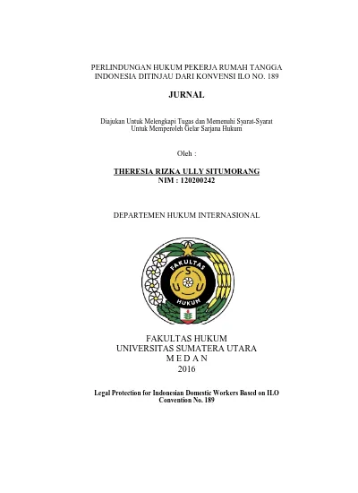 Top Pdf Perlindungan Hukum Pekerja Rumah Tangga Indonesia Ditinjau Dari Konvensi Ilo No 189 123dok Com