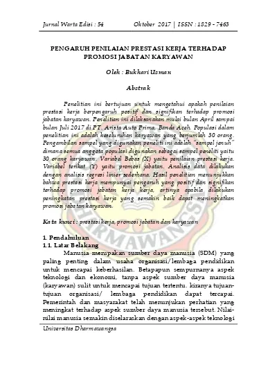 tujuan penilaian prestasi kerja