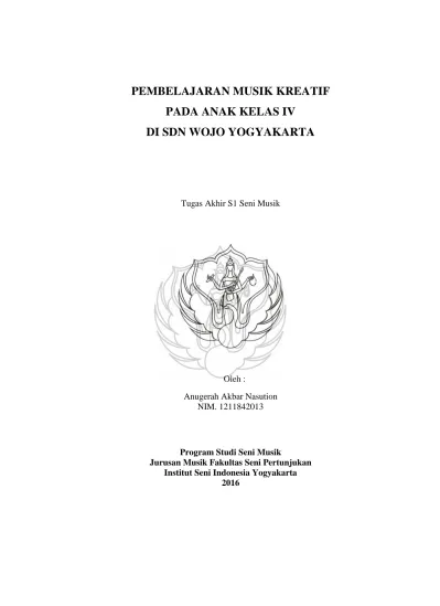 Top Pdf Pembelajaran Musik Kreatif Pada Anak Kelas Iv Di Sdn Wojo Yogyakarta 123dok Com