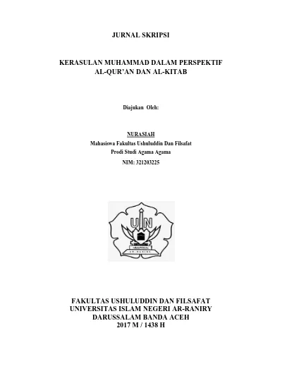 Top Pdf Kerasulan Muhammad Dalam Perspektif Al Qur An Dan Al Kitab 123dok Com