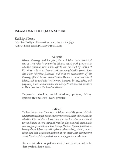 Zulkipli Lessy Fakultas Tarbiyah Universitas Islam Sunan Kalijaga Alamat