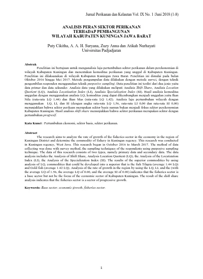Top Pdf Analisis Peran Sektor Perikanan Terhadap Pembangunan Wilayah Kabupaten Kuningan Jawa Barat 123dok Com