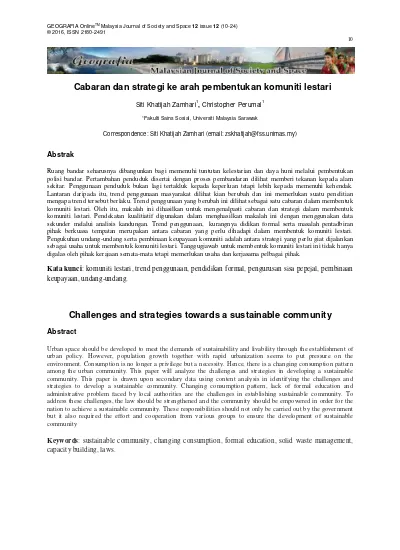 Top Pdf Cabaran Dan Strategi Ke Arah Pembentukan Komuniti Lestari 123dok Com