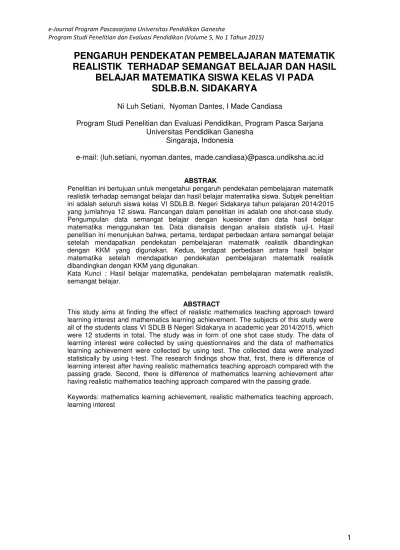 Top Pdf Matematik Realistik 123dok Com