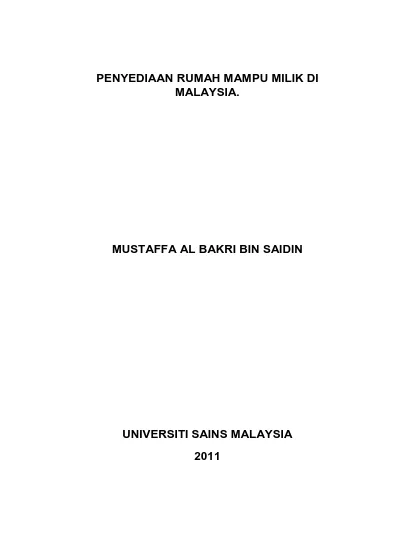 Top Pdf Penyediaan Rumah Mampu Milik Di Malaysia 123dok Com