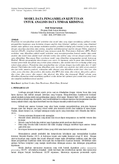 Top Pdf Model Data Pengambilan Keputusan Untuk Analisis Data Tindak Kriminal 123dok Com