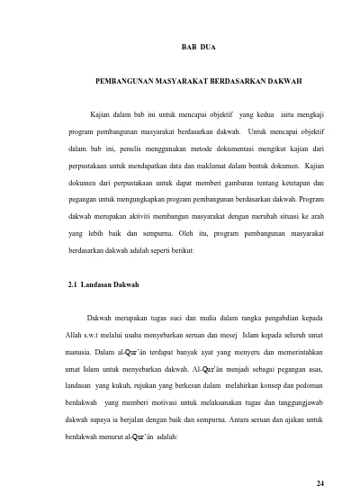 Program Pembangunan Masyarakat Aceh Selepas Pelaksanaan Syariat Islam Kajian Dari Perspektif Dakwah Razali Bin Muhammad Ali
