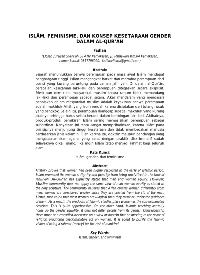 Top Pdf Feminisme Dan Sejarah 123dok Com