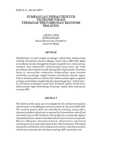 Top Pdf Sumbangan Infrastruktur Telekomunikasi Terhadap Pertumbuhan Ekonomi Malaysia 123dok Com