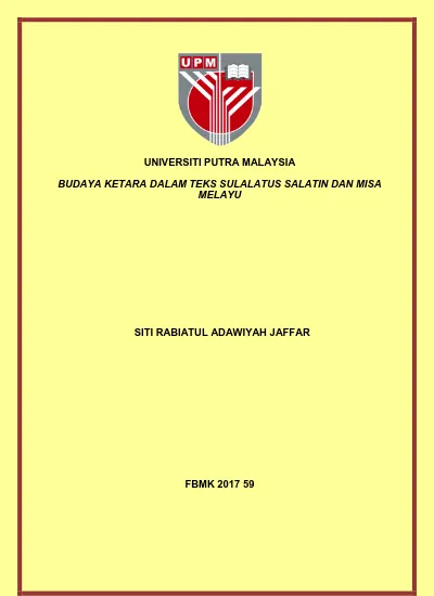 Top Pdf Sejarah Melayu Atau Sulalatus Salatin Cnck 123dok Com