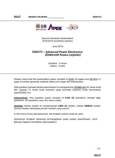 ESA203 - Thermodynamics and Heat Transfer[Termodinamik dan 