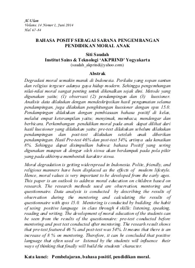 Top Pdf Pengembangan Bahan Pembelajaran Pendidikan Moral Dengan Metode Diskusi Dilema Moral Pada Siswa Smu Smk 123dok Com