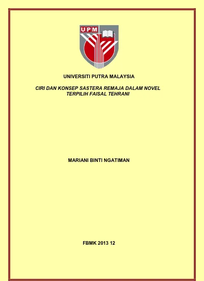 Top Pdf Psikologi Keperluan Remaja Dalam Novel Novel Remaja Hadiah Sastera Kumpulan Utusan Hsku Nurhamizah Hashim 123dok Com