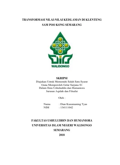 Studi Komparasi Pada Interior Klenteng Tien Kok Sie Di Surakarta Dan Klenteng Fuk Ling Miao Di Yogyakarta Ditinjau Dari Aspek Fengshui Dan Budaya Jawa