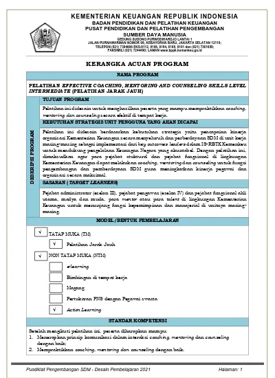 Kerangka Acuan Program