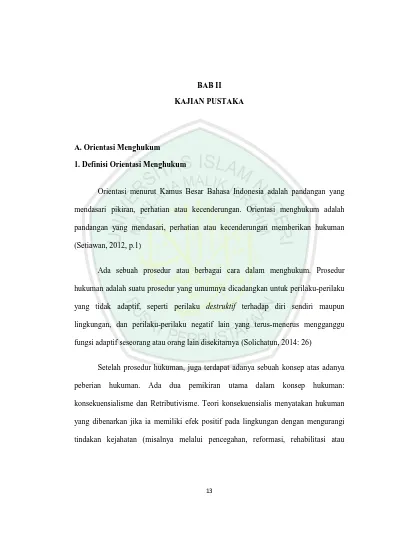 Bab Ii Kajian Pustaka Mendasari Pikiran Perhatian Atau Kecenderungan Orientasi Menghukum Adalah