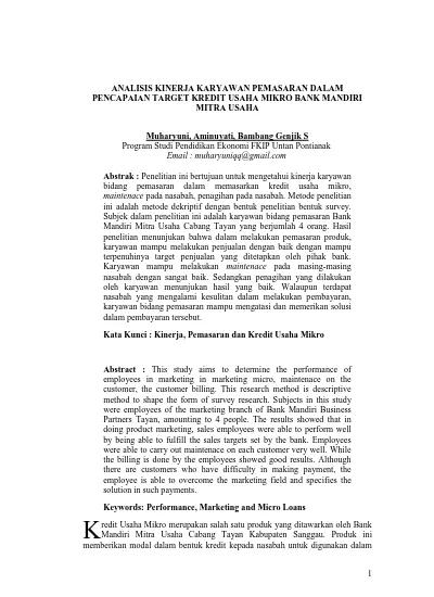 This Pdf File Evaluasi Atas Strategi Yang Dilakukan Pt Bank Mandiri Dalam Meningkatkan Kualitas Portofolio Produk Kredit Usaha Mikro Kum Dengan Menggunakan Analisis Swot Studi Pada Pt Bank Mandiri Persero Tbk Kantor