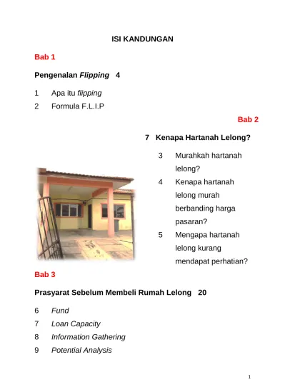 Flipping Rumah Sewa