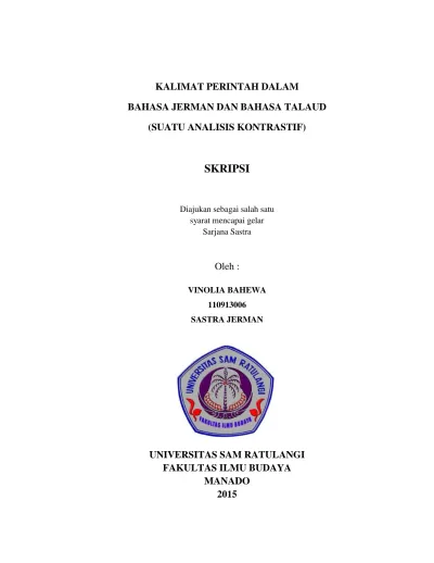 Top Pdf Kalimat Perintah Dalam Bahasa Jerman Dan Bahasa Melayu Manado Suatu Analisis Kontrastif 123dok Com