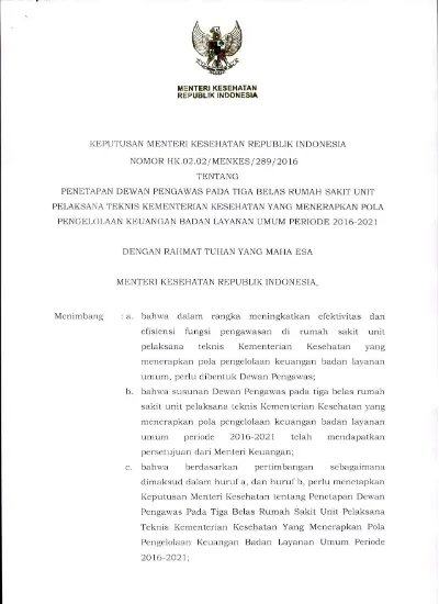 B. Bahwa Susunan Dewan Pengawas Pada Tiga Belas Rumah Umum Periode ...