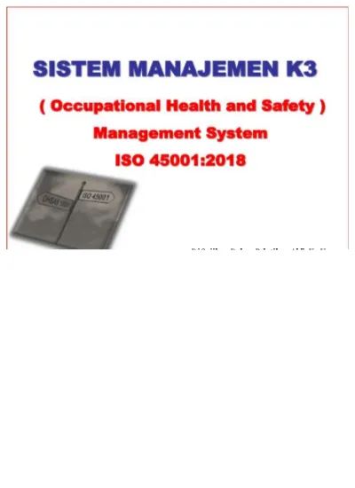 Iso 45001 2018 Sistem Manajeme K3 Rev 01 Ppt