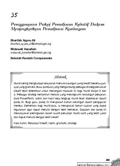 KESAN PENDEKATAN PENYEBATIAN KEMAHIRAN BERFIKIR KREATIF DALAM 