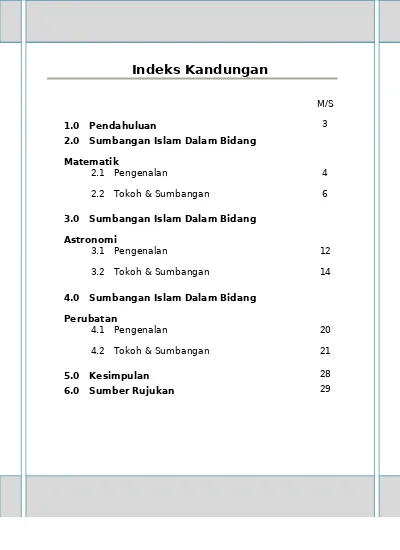 Sumbangan Islam Dalam Matematik Astronomi Dan Perubatan