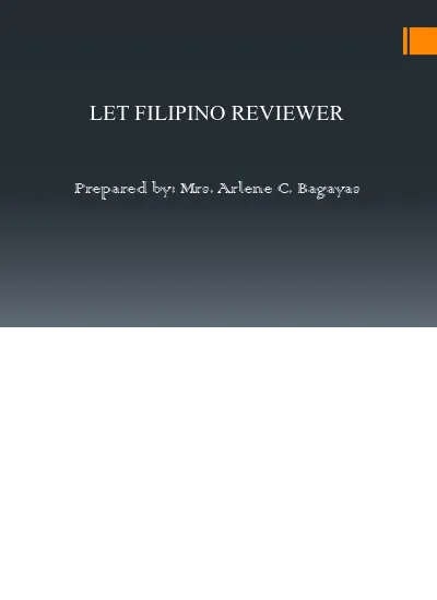 Filipino Reviewer Sa Let