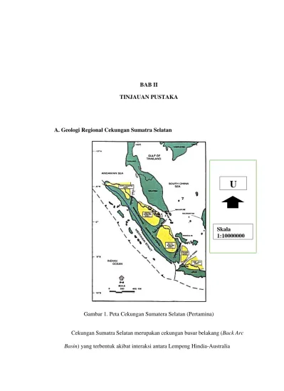 Bab Ii Tinjauan Pustaka A Geologi Regional Cekungan Sumatra Selatan