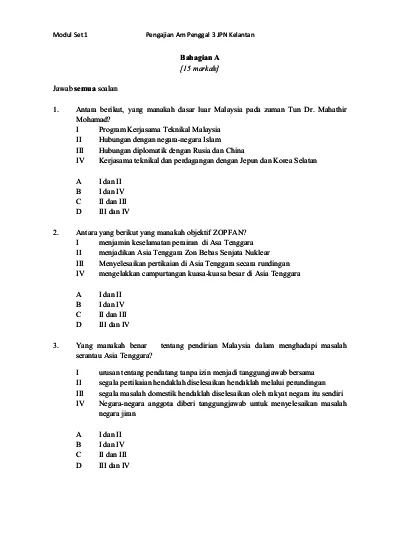 Nota Ringkas Pengajian Am Penggal 1