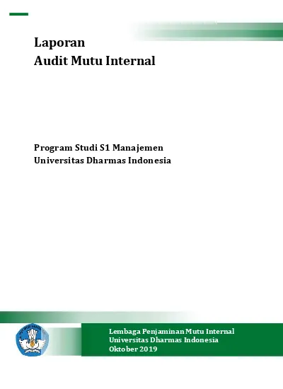 Laporan Audit Mutu Internal