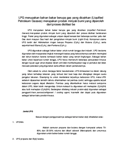 Top PDF LPG Merupakan Bahan Bakar Berupa Gas Yang Dicairkan - 123dok.com